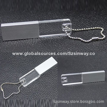 Mini LED USB Flash Drives with 4GB Capacity, 3D Logo